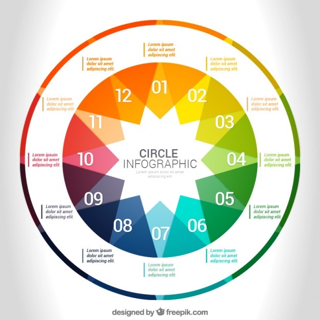 Circle chart, Circle infographic or Circular diagram 533692 - Download Free Vectors, Clipart ...