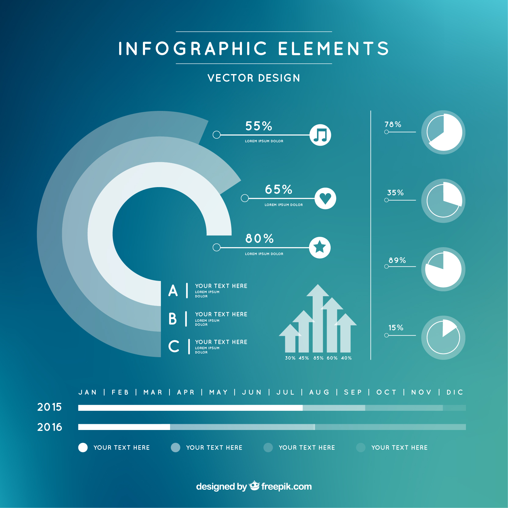 Business data infographic, process chart with 4 steps, vector and illustration element 518784 ...
