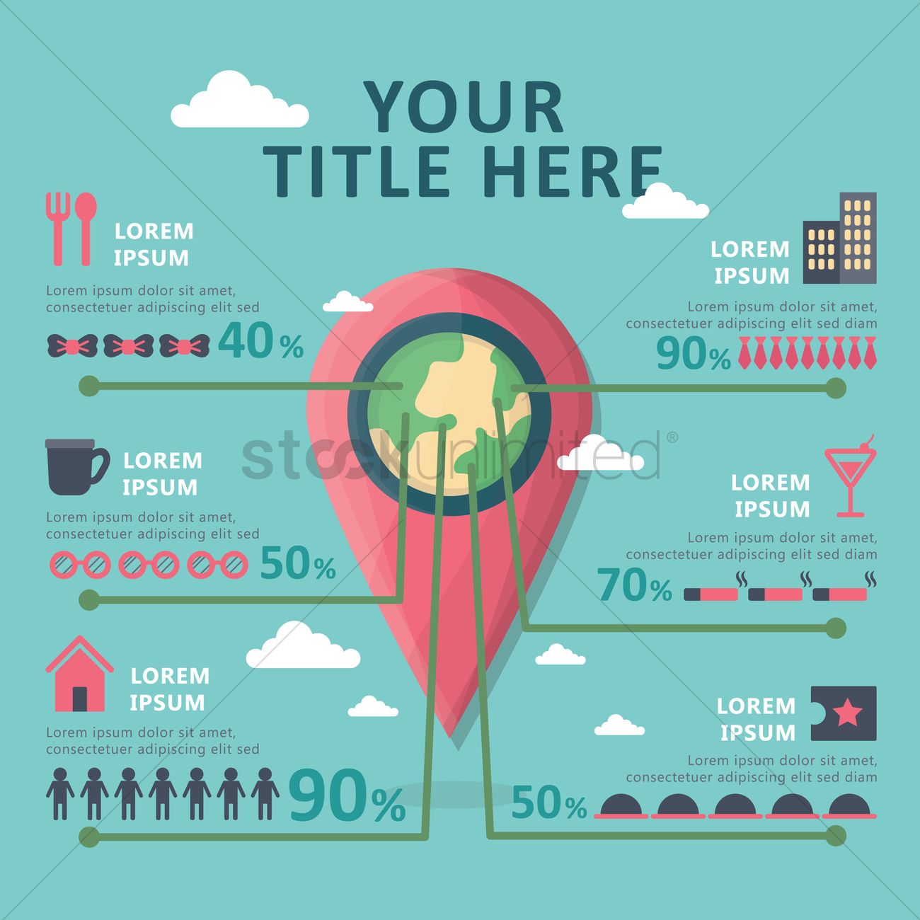 Map Location Infographic | Free Map Location Infographic Templates