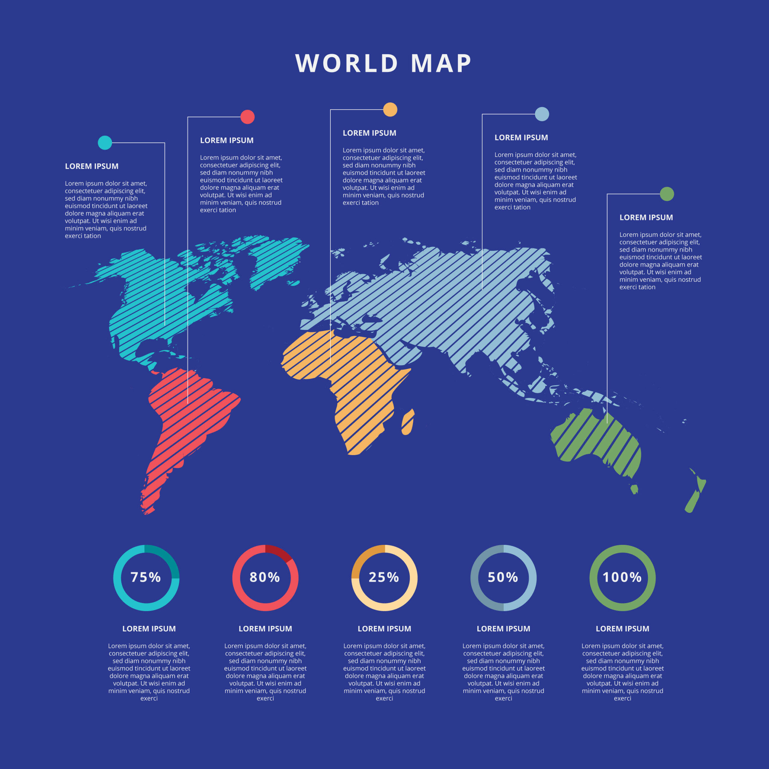 World map Infographic | Pre-Designed Illustrator Graphics ~ Creative Market
