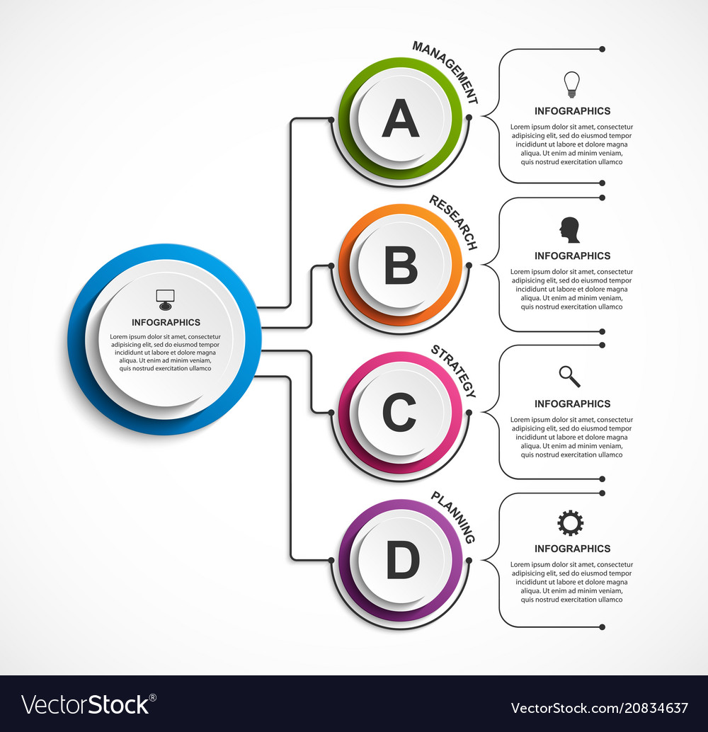 Org Chart infographic design business concept with 6 options, parts or processes. 664934 ...