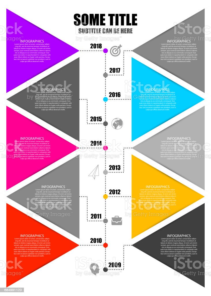 Timeline Infographics Design Template, Process Diagram, Vector E Stock Vector - Illustration of ...