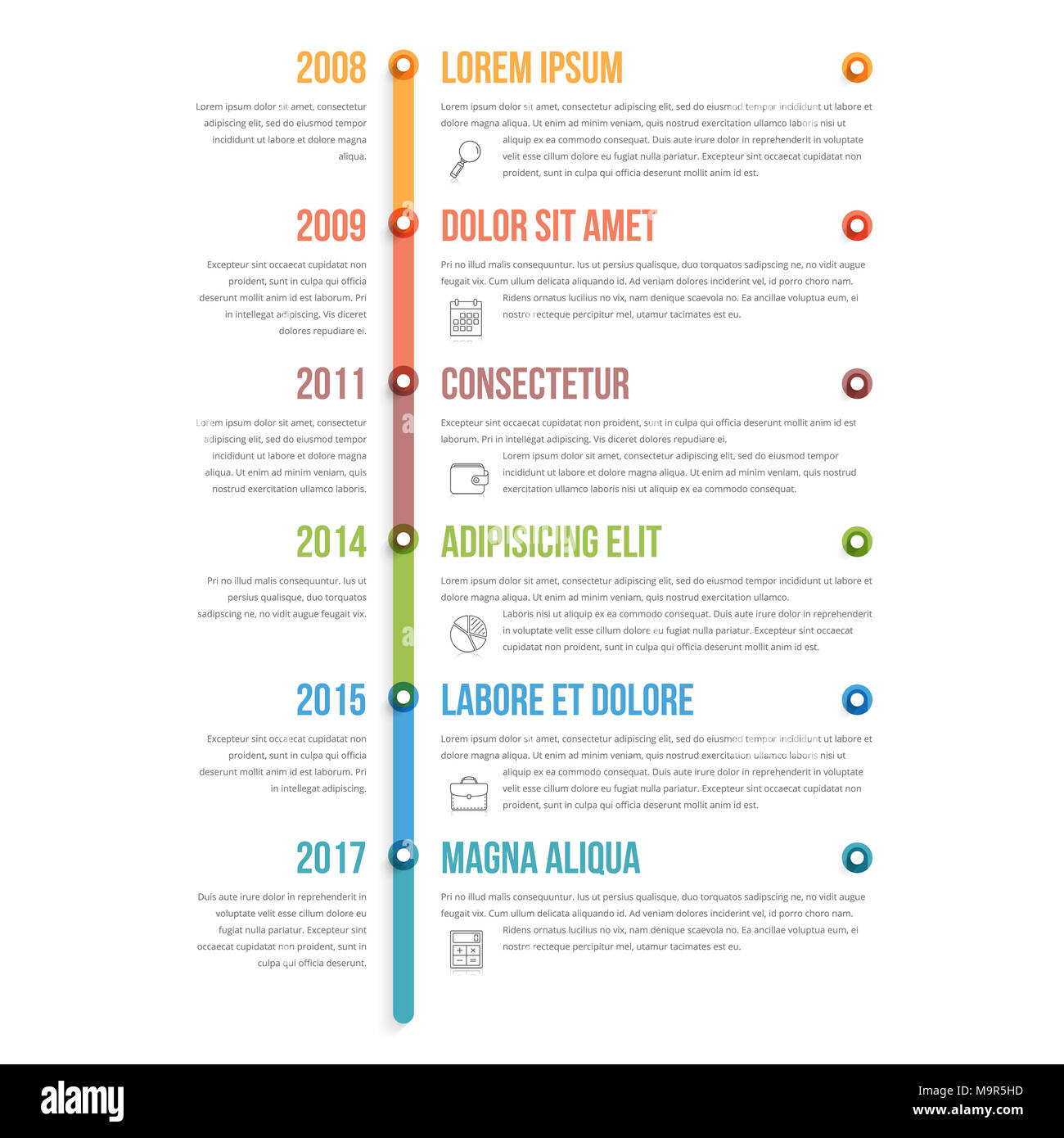 Modern Business Timeline Infographic Process Template Stock Vector - Illustration of abstract ...
