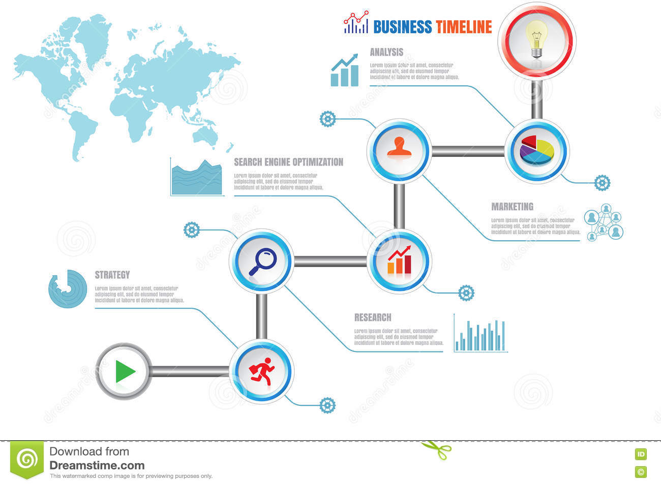 Modern Business Timeline Infographic Process Template Vector Art | Thinkstock