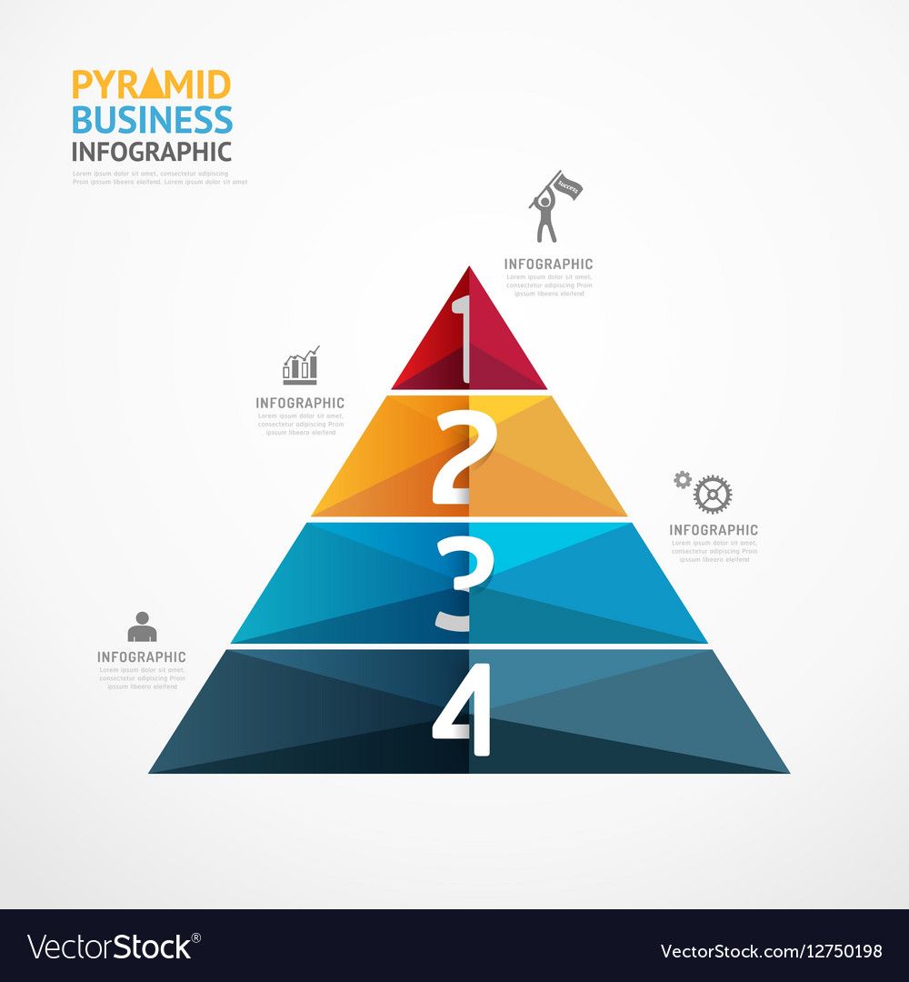 Pyramid Infographic Stock Illustration - Download Image Now - iStock