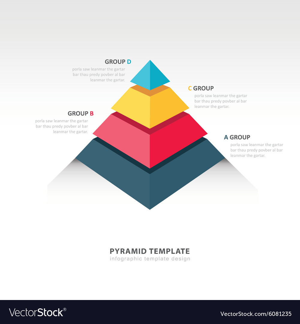 Pyramid infographic, triangle chart ~ Illustrations ~ Creative Market