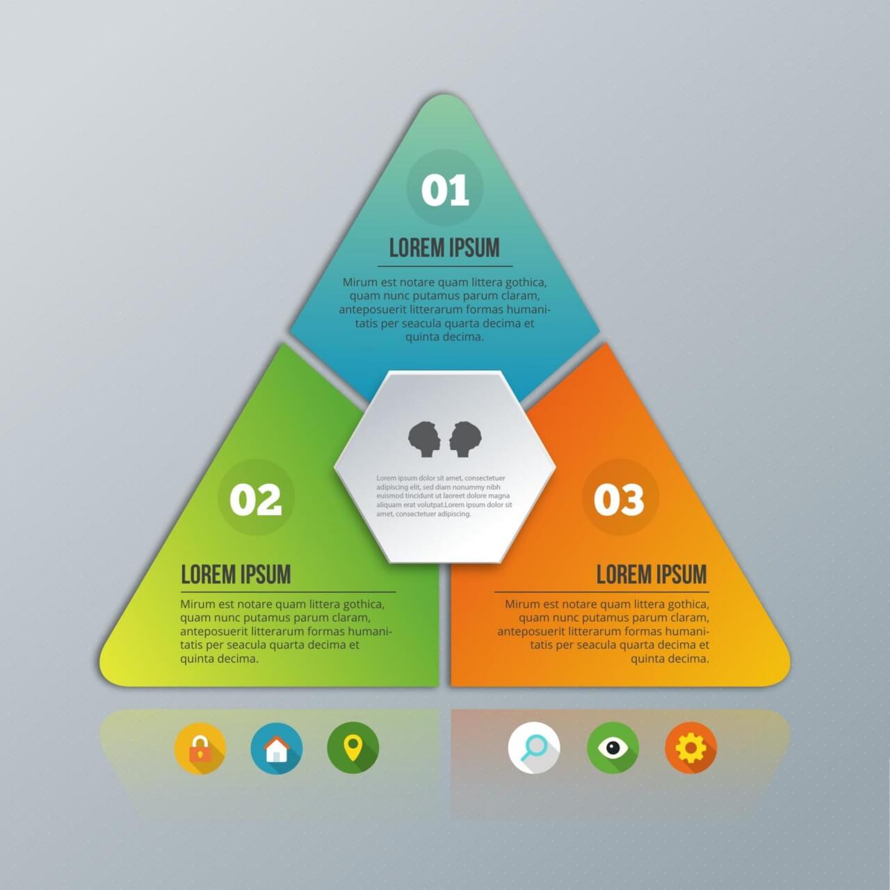 Pyramid infographic colorful template with 5 steps or options 692121 Vector Art at Vecteezy