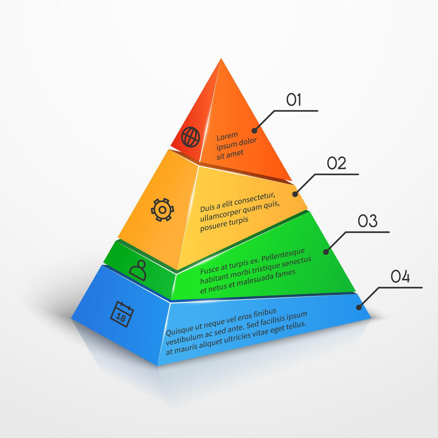 Infographic Design Template Creative Pyramid Steps Can Used Workflow Layout  Stock Vector ...