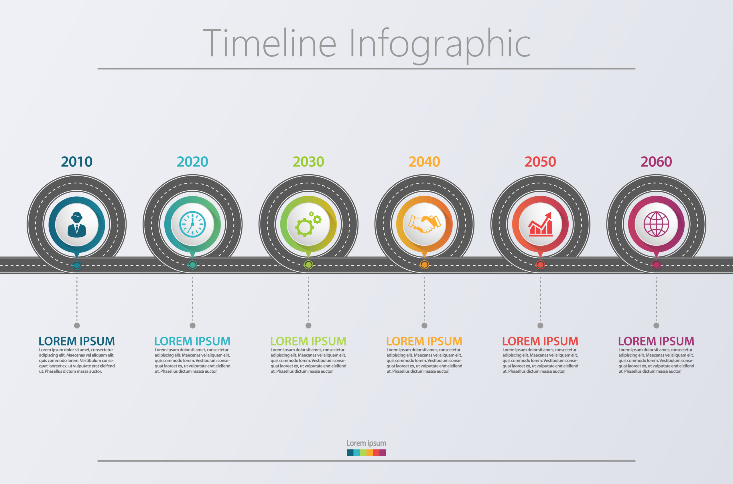 Road Map Timeline Infographic Steps Circle Designed Template Brochure Diagram  Stock Vector ...