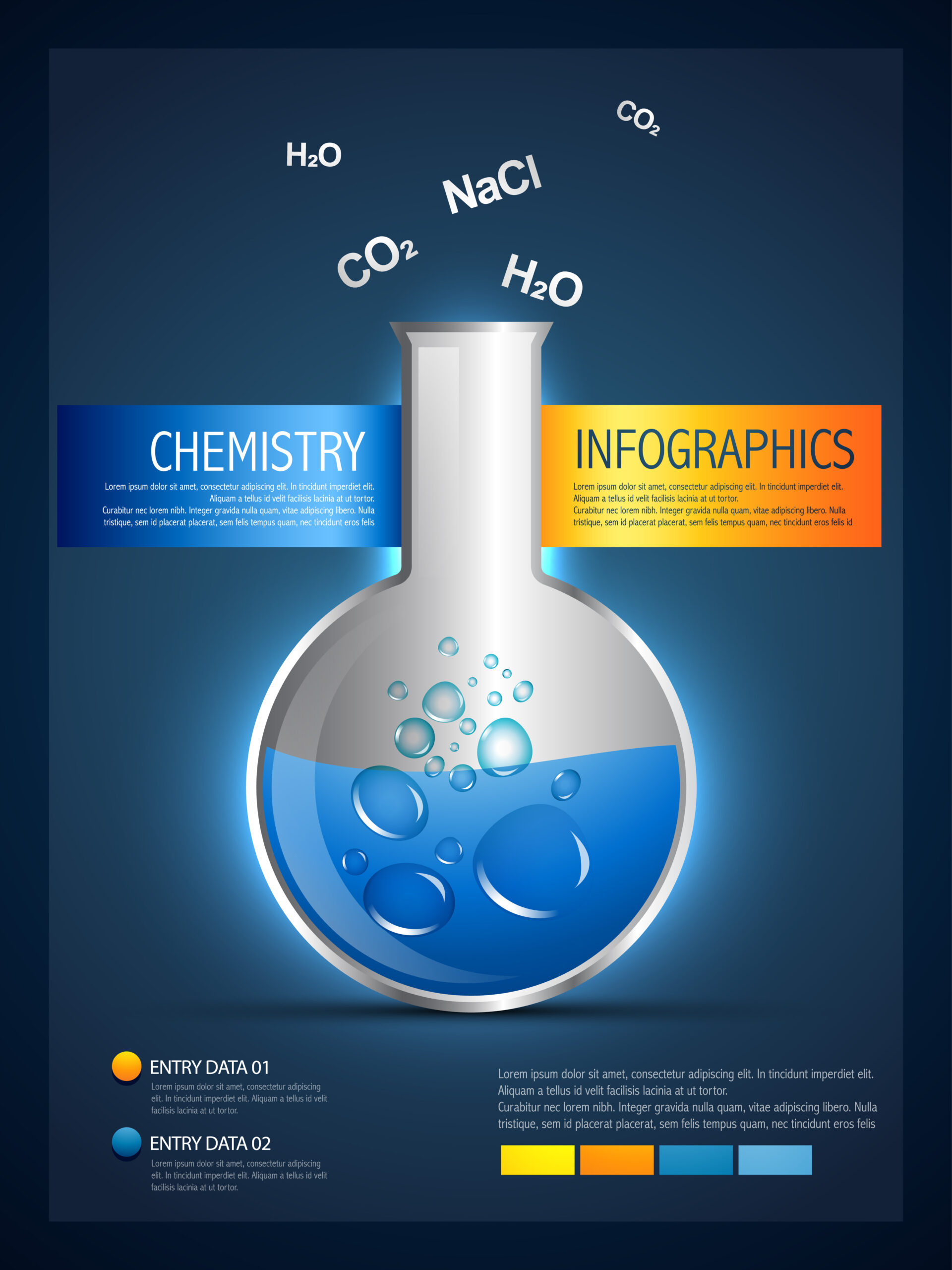 Free Vector | Chemistry infographics set