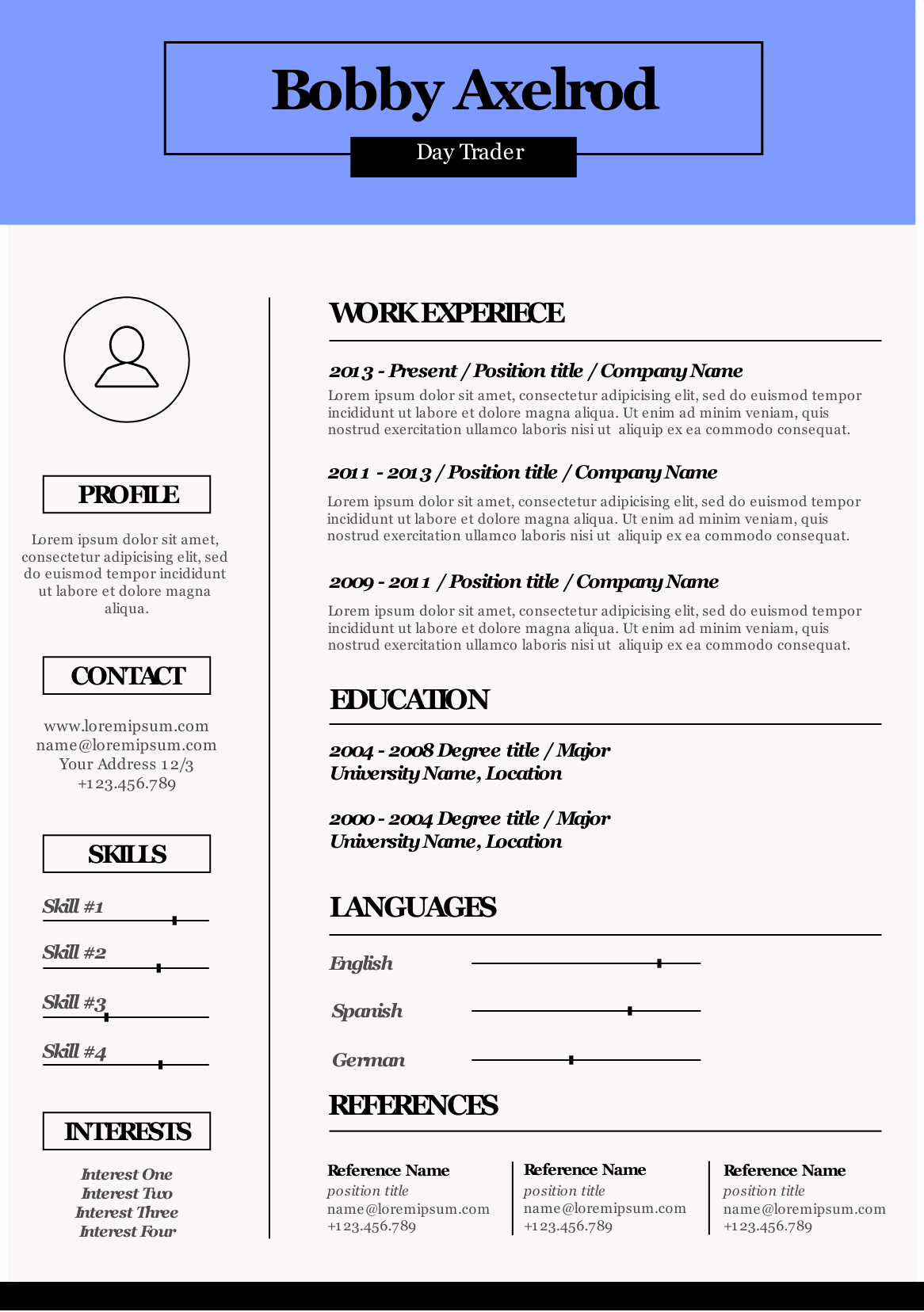 Infographic Resume Template for Successful Job Application