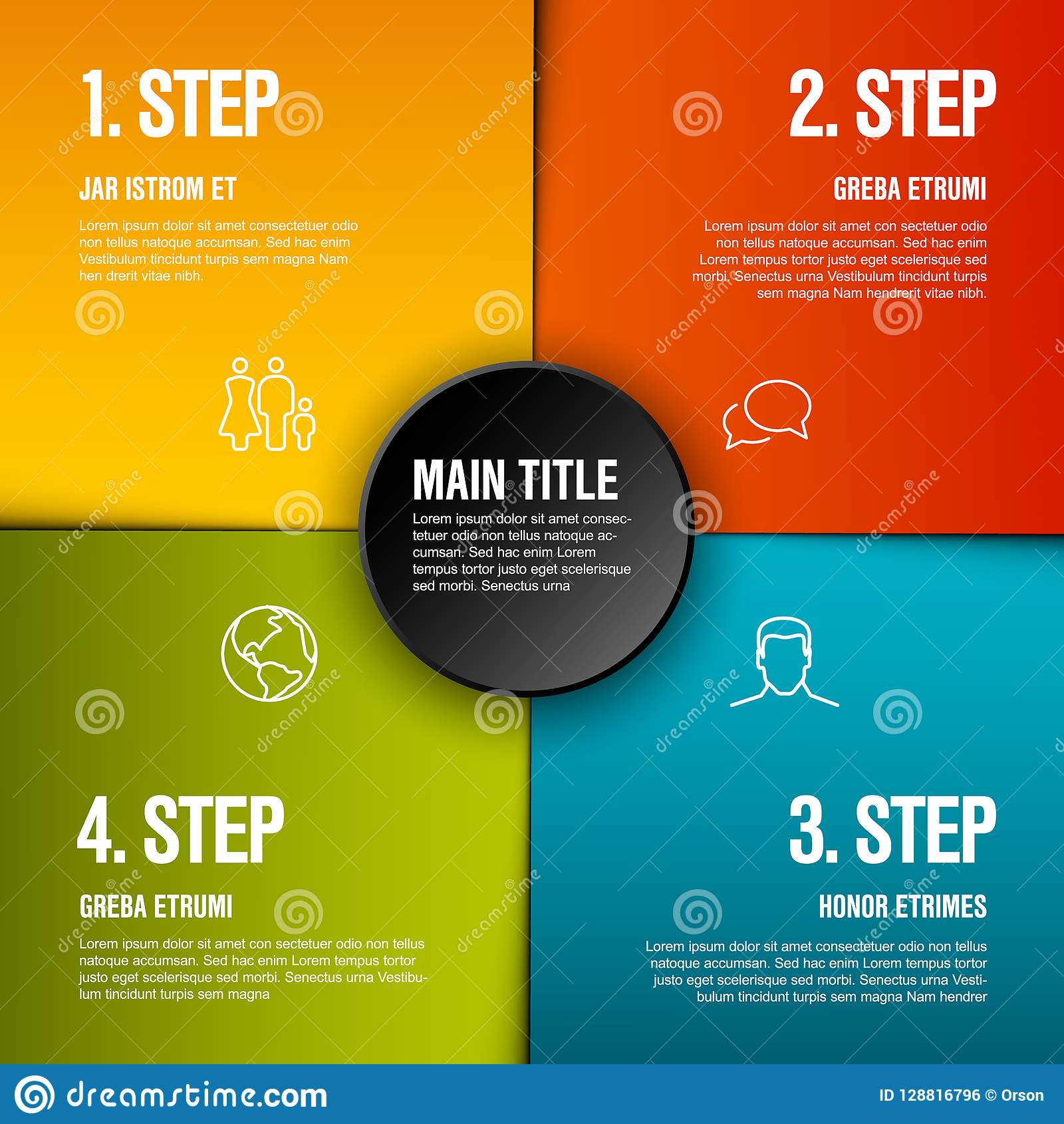 Three steps infographics. Vector business template for presentation and training. 541745 ...