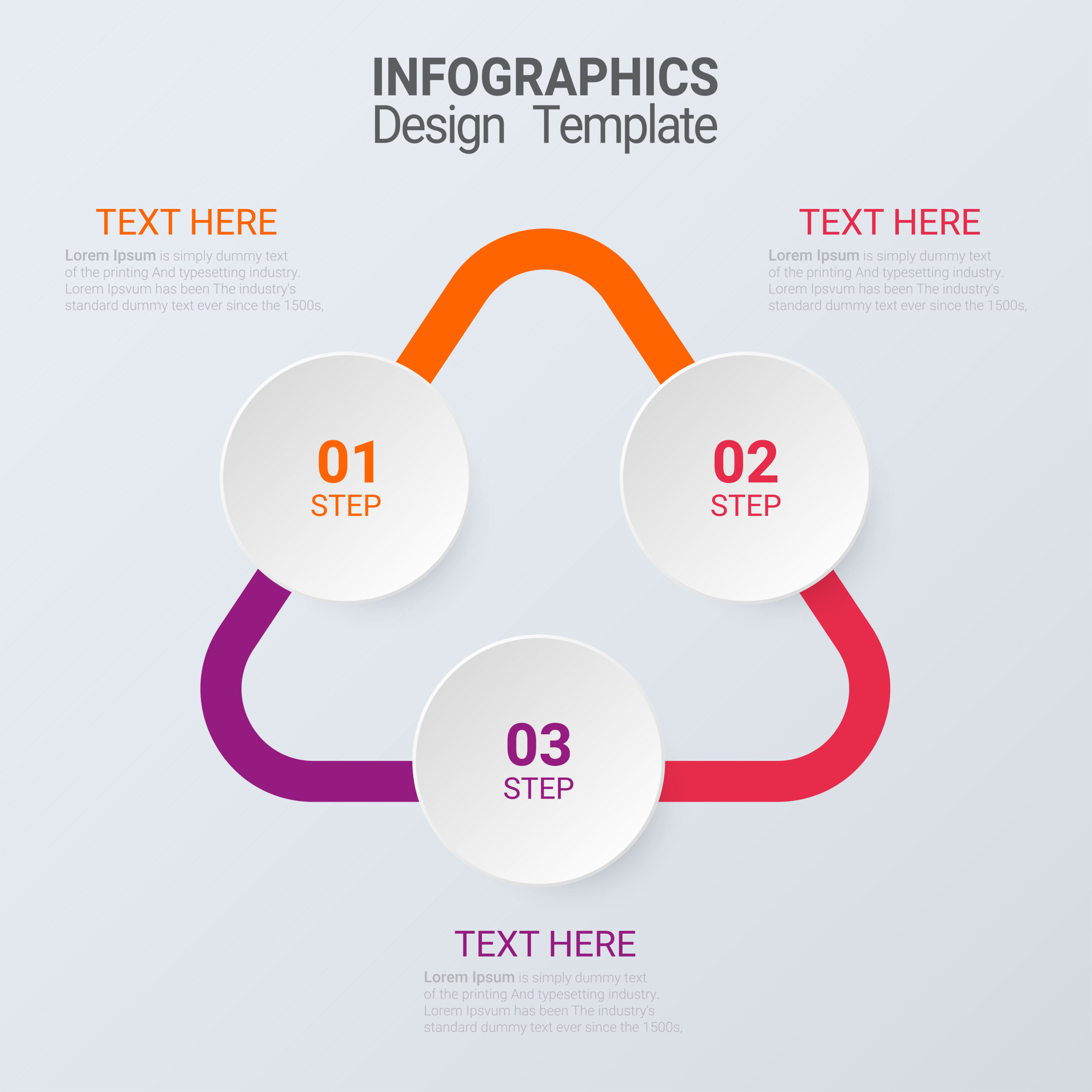 Infographic Template With Five Steps Stock Illustration - Download Image Now - iStock