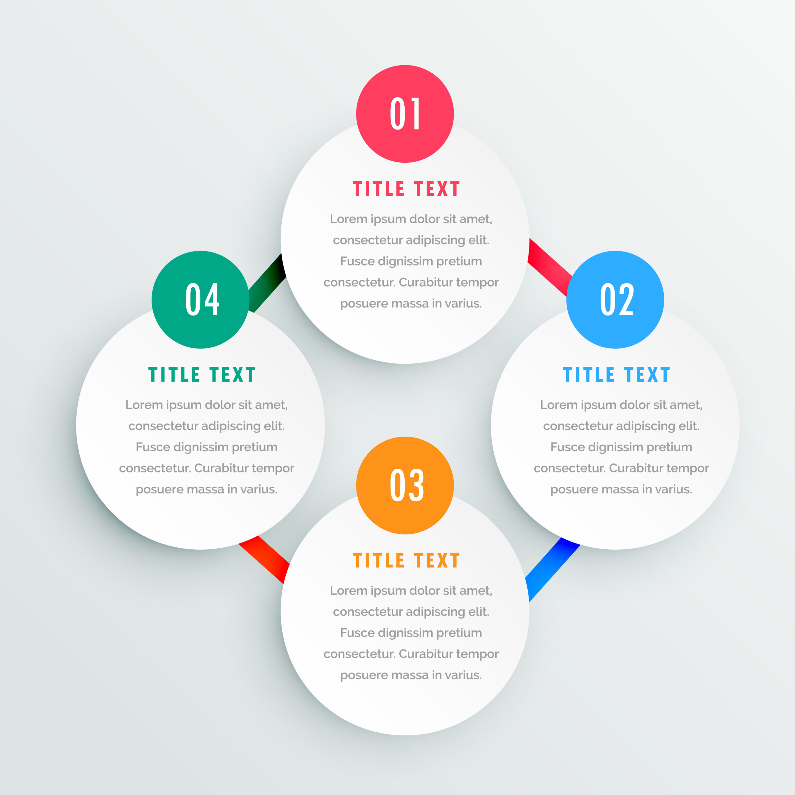 Infographic template business with 4 circular steps - Download Free Vectors, Clipart Graphics ...