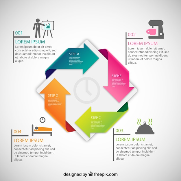 Timeline infographic business concept with 6 options. - Download Free Vectors, Clipart Graphics ...