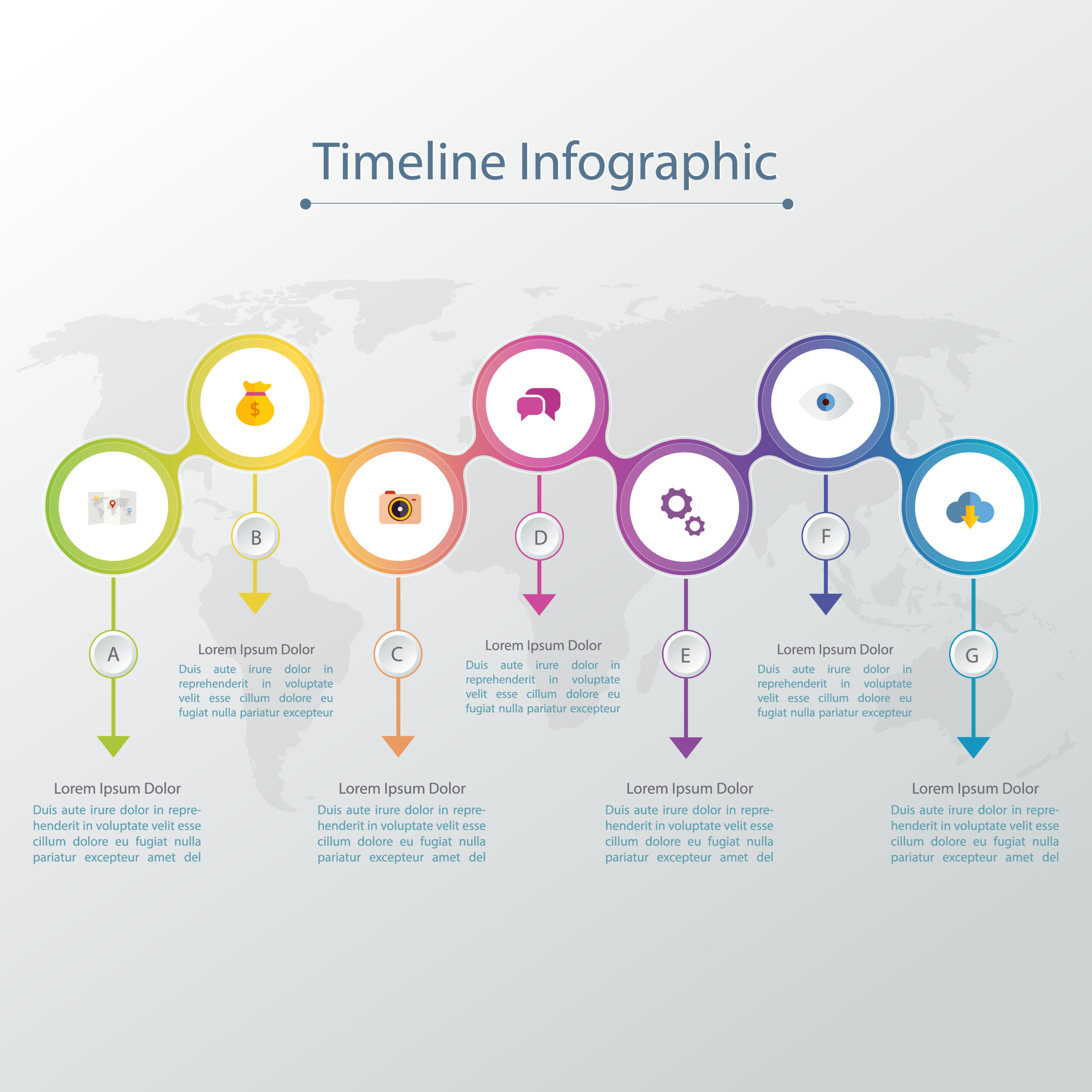 Timeline infographics template ~ Other Presentation Software Templates ~ Creative Market