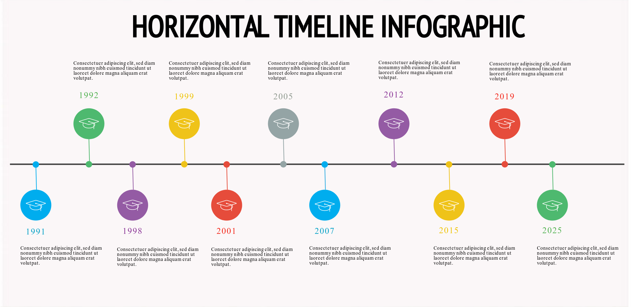 Timeline business infographic template 7 steps Vector Image