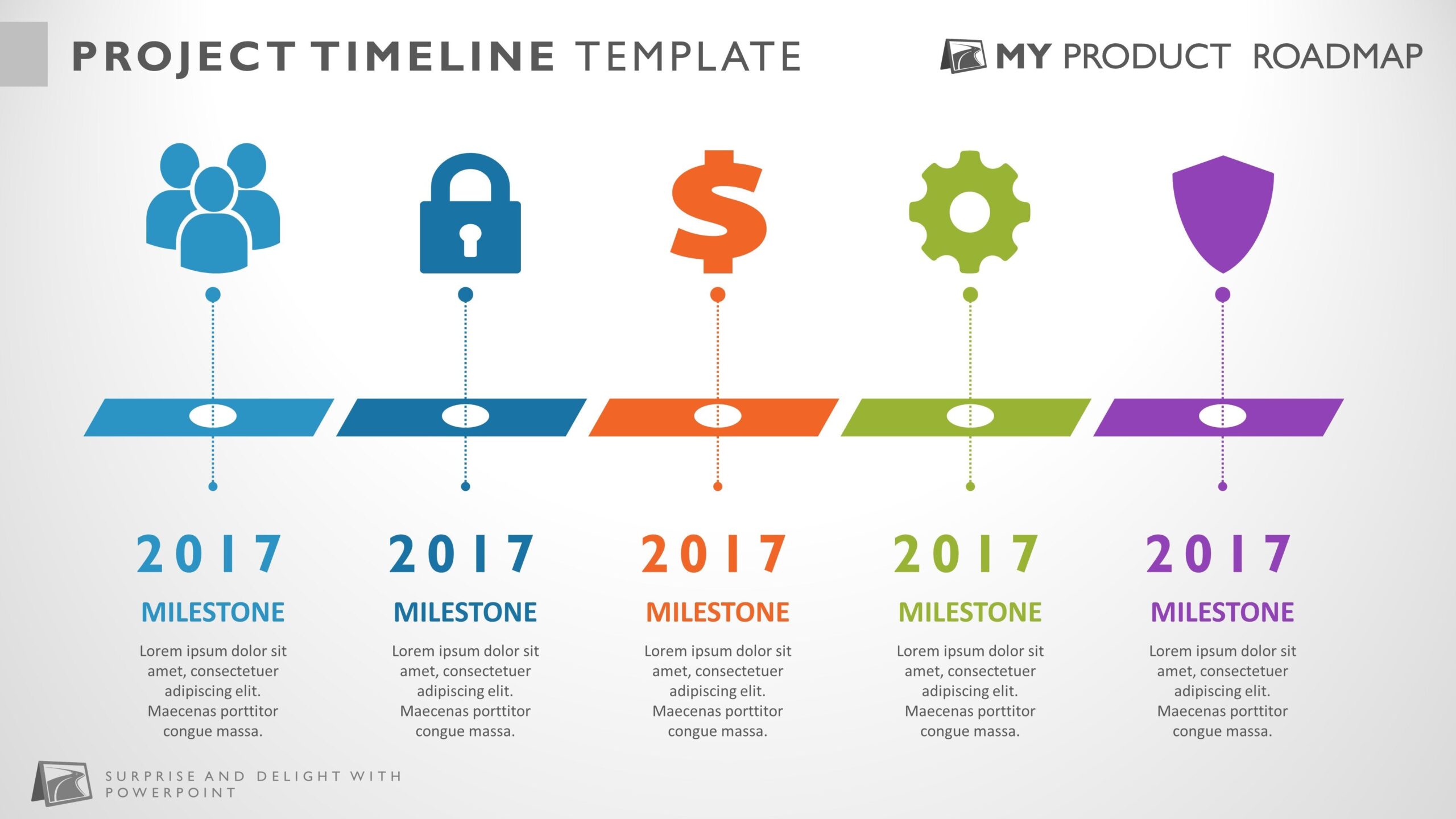Vector infographics timeline design template with 3D paper label, integrated circles background ...
