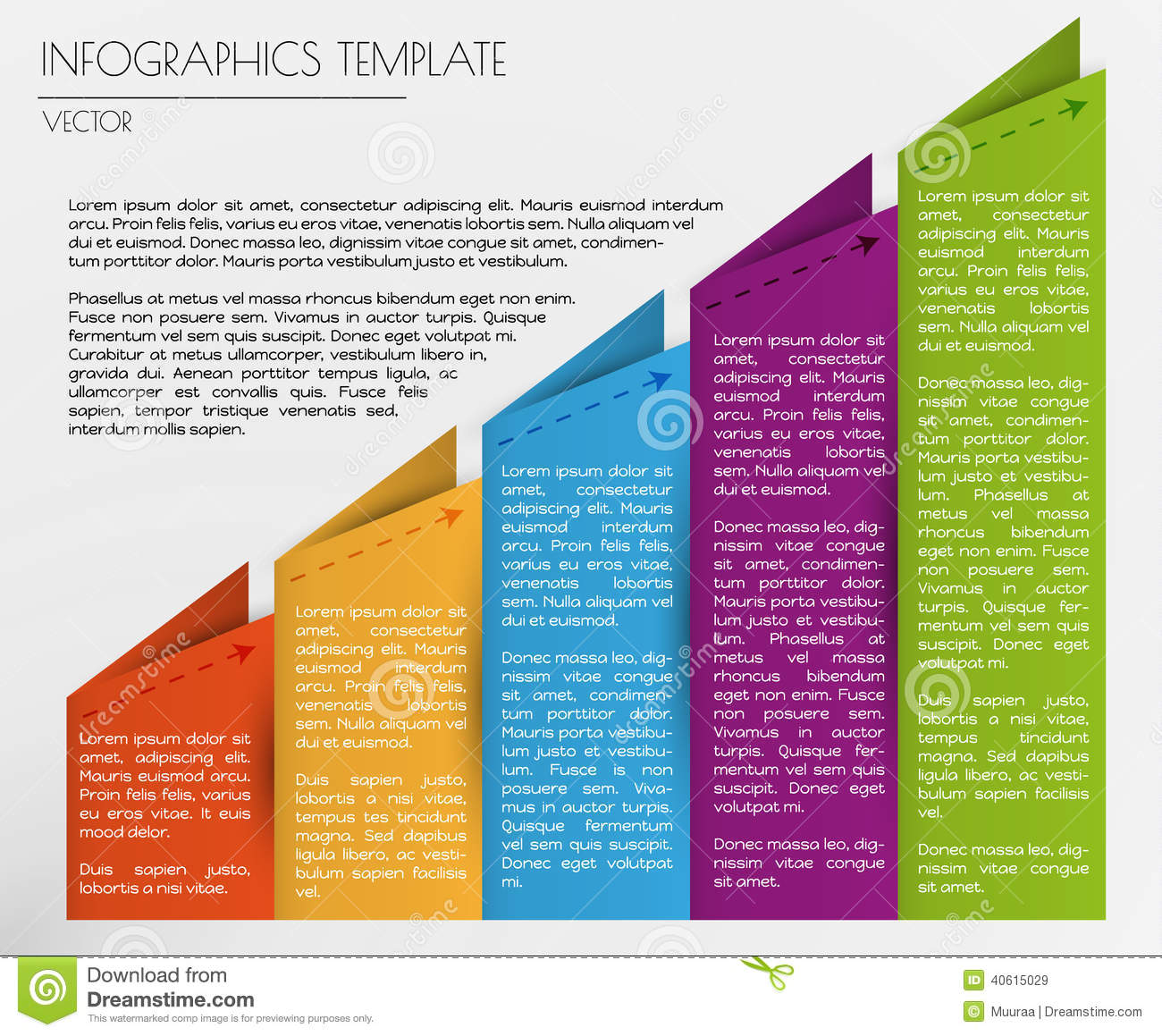 White infographic template with circle vectors design 01 free download
