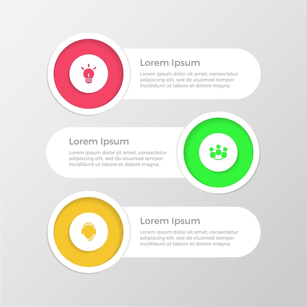 White paper infographic elements for the presentation | Premium Vector