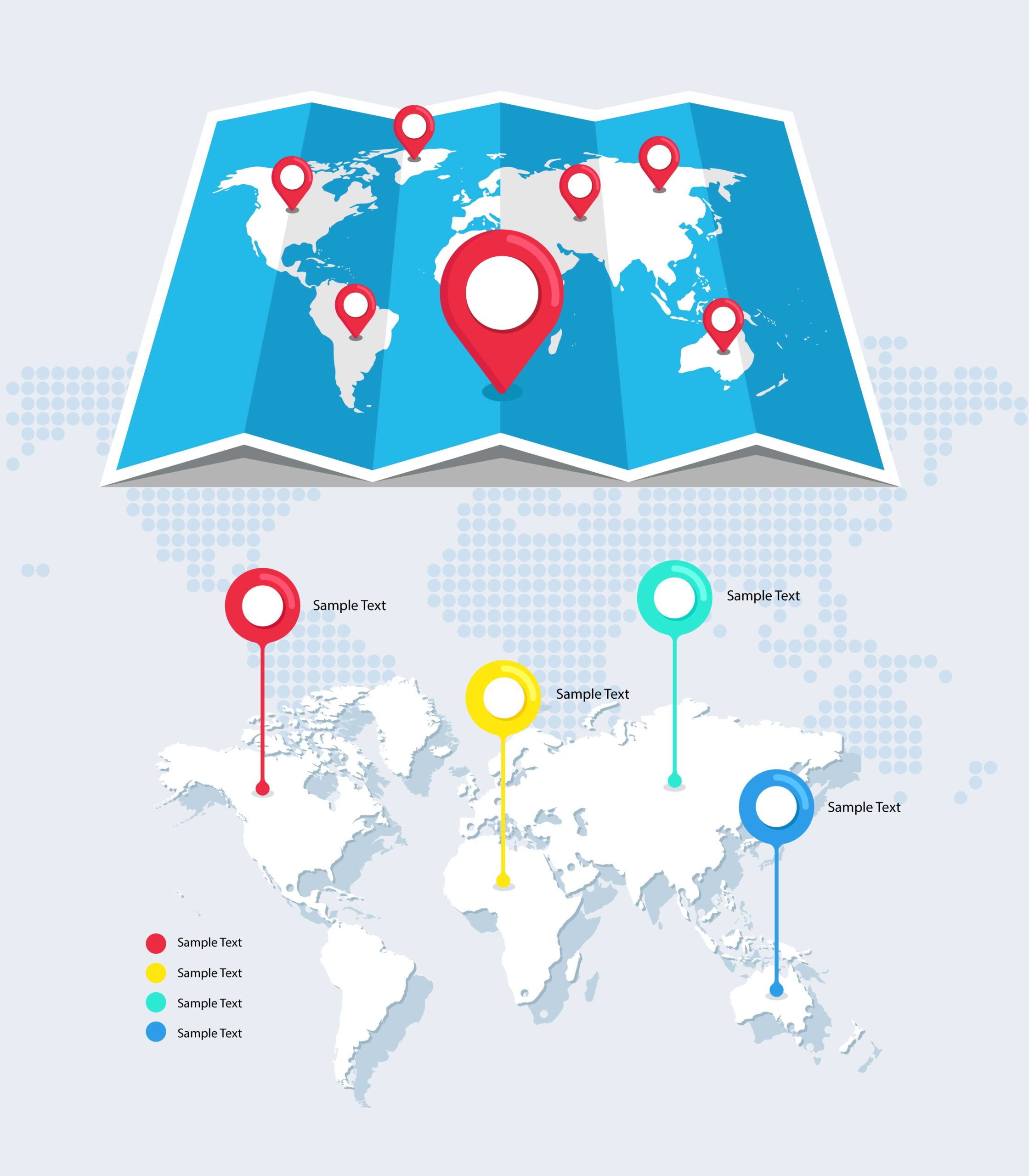 World map Infographic | Pre-Designed Illustrator Graphics ~ Creative Market