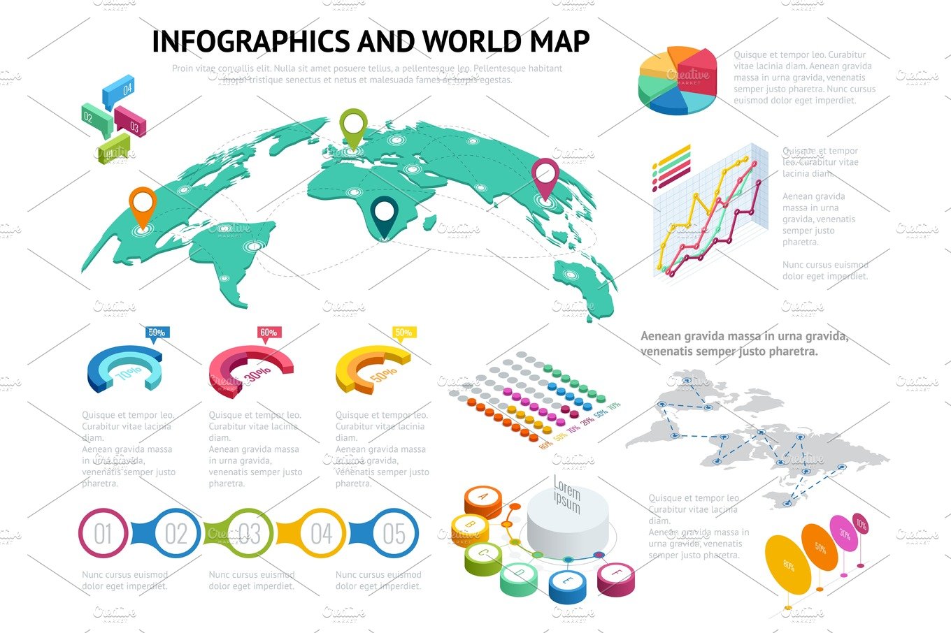 Free World Map Infographic Vector 144104 Vector Art at Vecteezy